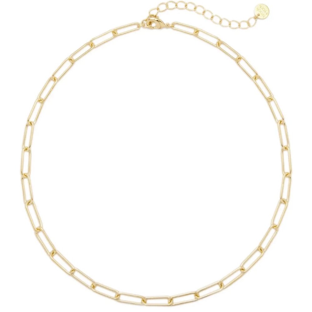 Brook &amp; York Colette Choker Necklace Gold Tone Brass 13+2 Extender New